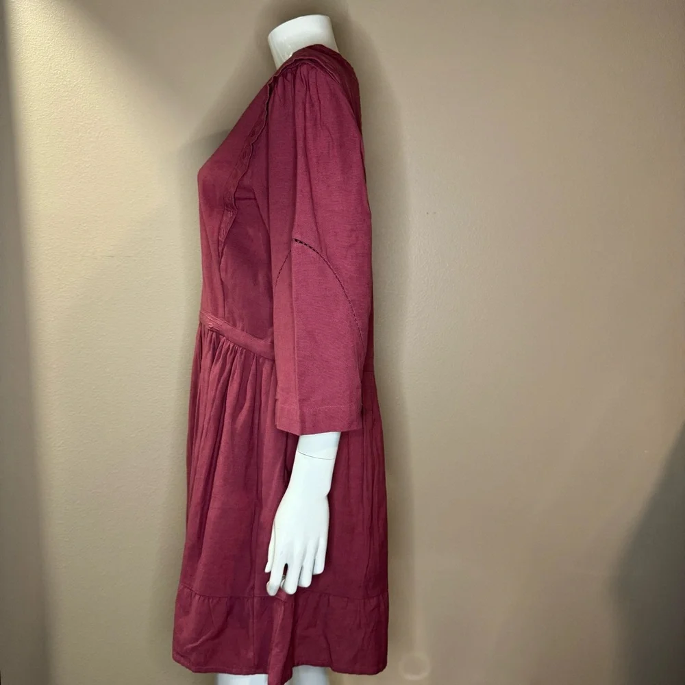 BA&SH Robe Lune in Raspberry - Picture 8 of 12